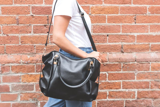 Black Leather Bag, for Stylish Nice Women